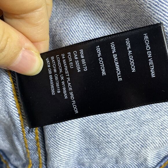 BDG Urban Outfitters Acid Wash Oversized Jean Jacket Blue Size Small - Picture 12 of 13